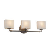 Bathroom Fixtures Three Lights by Justice Designs ( 102 | PNA-8463-55-PLET-NCKL Porcelina ) 