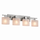 Bathroom Fixtures Four Lights by Justice Designs ( 102 | FSN-8704-30-FRCR-NCKL Fusion ) 