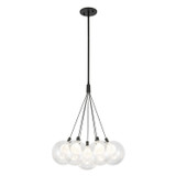 Mini Chandeliers Glass Shade by Kuzco Lighting ( 347 | CH3117-BK Bolla ) 
