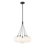 Mini Chandeliers Glass Shade by Kuzco Lighting ( 347 | CH3117-BK/OP Bolla ) 