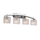 Bathroom Fixtures Four Lights by Justice Designs ( 102 | FSN-8594-55-SEED-NCKL Fusion ) 