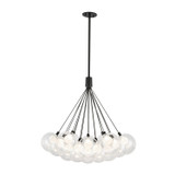 Mid. Chandeliers Glass Down by Kuzco Lighting ( 347 | CH3128-BK Bolla ) 