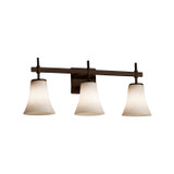 Bathroom Fixtures Three Lights by Justice Designs ( 102 | CLD-8413-20-DBRZ Clouds ) 
