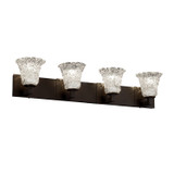 Bathroom Fixtures Four Lights by Justice Designs ( 102 | GLA-8924-20-LACE-DBRZ-LED4-2800 Veneto Luce ) 