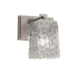 Sconces Single Glass by Justice Designs ( 102 | GLA-8441-26-CLRT-NCKL Veneto Luce ) 
