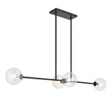 Linear/Island 4 Light + by Matteo Lighting ( 423 | C81704BKCL Novo ) 