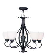 Mid. Chandeliers Glass Up by Livex Lighting ( 107 | 4765-04 Brookside ) 