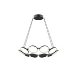 Mid. Chandeliers Glass Down by Kuzco Lighting ( 347 | CH72225-BK Novel ) 