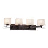 Bathroom Fixtures Four Lights by Justice Designs ( 102 | FSN-8704-55-FRCR-DBRZ Fusion ) 