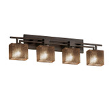 Bathroom Fixtures Four Lights by Justice Designs ( 102 | FSN-8704-55-MROR-DBRZ Fusion ) 