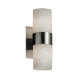 Sconces Single Glass by Justice Designs ( 102 | CLD-8762-10-NCKL Clouds ) 