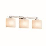 Bathroom Fixtures Three Lights by Justice Designs ( 102 | FSN-8433-30-OPAL-NCKL Fusion ) 