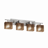 Bathroom Fixtures Four Lights by Justice Designs ( 102 | FSN-8704-55-MROR-NCKL-LED4-2800 Fusion ) 