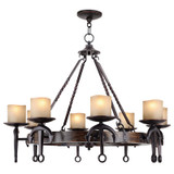 Mid. Chandeliers Glass Up by Livex Lighting ( 107 | 4868-67 Cape May ) 