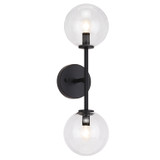 Sconces Double Glass by Matteo Lighting ( 423 | W81702BKCL Novo ) 