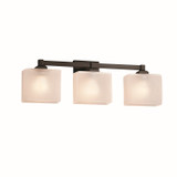 Bathroom Fixtures Three Lights by Justice Designs ( 102 | FSN-8433-55-FRCR-DBRZ Fusion ) 