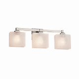 Bathroom Fixtures Three Lights by Justice Designs ( 102 | FSN-8433-55-FRCR-NCKL-LED3-2100 Fusion ) 