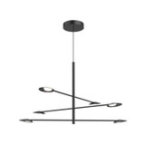 Mid. Chandeliers Metal Shade by Kuzco Lighting ( 347 | CH90136-BK-UNV Rotaire ) 