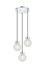 Mini Pendants 3 Light Cluster by Matteo Lighting ( 423 | C84003CHCL Ridge ) 