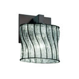 Sconces Single Glass by Justice Designs ( 102 | WGL-8931-30-SWCB-DBRZ Wire Glass ) 