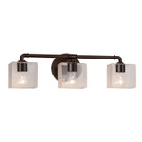 Bathroom Fixtures Three Lights by Justice Designs ( 102 | FSN-8463-55-SEED-DBRZ-LED3-2100 Fusion ) 