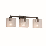 Bathroom Fixtures Three Lights by Justice Designs ( 102 | FSN-8433-55-SEED-DBRZ-LED3-2100 Fusion ) 