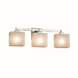 Bathroom Fixtures Three Lights by Justice Designs ( 102 | FSN-8433-55-WEVE-CROM-LED3-2100 Fusion ) 