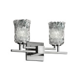 Bathroom Fixtures Two Lights by Justice Designs ( 102 | GLA-8702-16-CLRT-NCKL Veneto Luce ) 