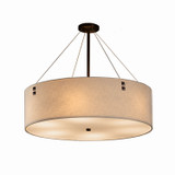 Semi-Flush Mts. Directional by Justice Designs ( 102 | FAB-9537-CREM-DBRZ-F3 Textile ) 