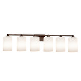 Bathroom Fixtures Five+Lights by Justice Designs ( 102 | FSN-8436-10-OPAL-DBRZ Fusion ) 