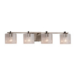 Bathroom Fixtures Four Lights by Justice Designs ( 102 | FSN-8444-30-SEED-NCKL Fusion ) 