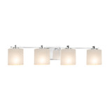 Bathroom Fixtures Four Lights by Justice Designs ( 102 | FSN-8444-30-WEVE-CROM Fusion ) 