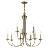 Mid. Chandeliers Candle by Livex Lighting ( 107 | 42687-01 Estate ) 