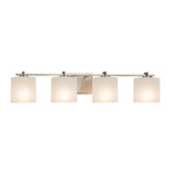 Bathroom Fixtures Four Lights by Justice Designs ( 102 | FSN-8444-30-WEVE-NCKL-LED4-2800 Fusion ) 