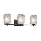 Bathroom Fixtures Three Lights by Justice Designs ( 102 | GLA-8443-26-CLRT-MBLK Veneto Luce ) 