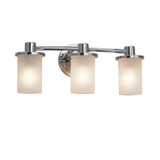 Bathroom Fixtures Three Lights by Justice Designs ( 102 | FSN-8513-10-FRCR-CROM Fusion ) 