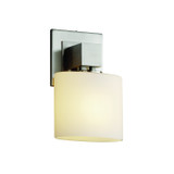Sconces Single Glass by Justice Designs ( 102 | FSN-8707-30-OPAL-NCKL Fusion ) 