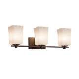 Bathroom Fixtures Three Lights by Justice Designs ( 102 | GLA-8443-26-WHTW-DBRZ Veneto Luce ) 