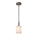 Mini Pendants Metal Shade by Justice Designs ( 102 | FAB-8445-15-WHTE-NCKL Textile ) 