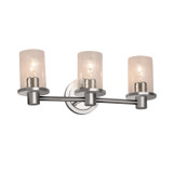 Bathroom Fixtures Three Lights by Justice Designs ( 102 | FSN-8513-10-SEED-NCKL Fusion ) 