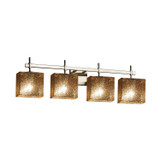 Bathroom Fixtures Four Lights by Justice Designs ( 102 | FSN-8414-55-MROR-NCKL Fusion ) 