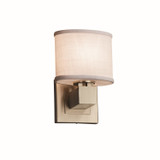 Sconces Drum Shade by Justice Designs ( 102 | FAB-8707-30-WHTE-NCKL Textile ) 
