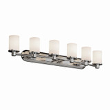 Bathroom Fixtures Five+Lights by Justice Designs ( 102 | FSN-8516-10-OPAL-CROM-LED6-4200 Fusion ) 