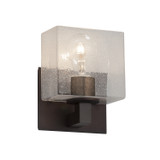 Sconces Single Glass by Justice Designs ( 102 | FSN-8931-55-SEED-DBRZ Fusion ) 
