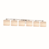 Bathroom Fixtures Five+Lights by Justice Designs ( 102 | CLD-8436-55-NCKL Clouds ) 