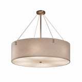 Pendants Drum Shade by Justice Designs ( 102 | FAB-9537-WHTE-NCKL-F1 Textile ) 