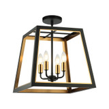 Semi-Flush Mts. Cage by Matteo Lighting ( 423 | X72104MBAG Rosalie ) 