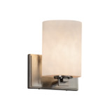 Sconces Single Glass by Justice Designs ( 102 | CLD-8441-10-NCKL Clouds ) 