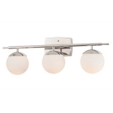 Bathroom Fixtures Three Lights by Justice Designs ( 102 | FSN-8963-OPAL-CROM Fusion ) 