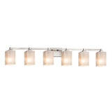 Bathroom Fixtures Five+Lights by Justice Designs ( 102 | FSN-8436-15-WEVE-NCKL Fusion ) 